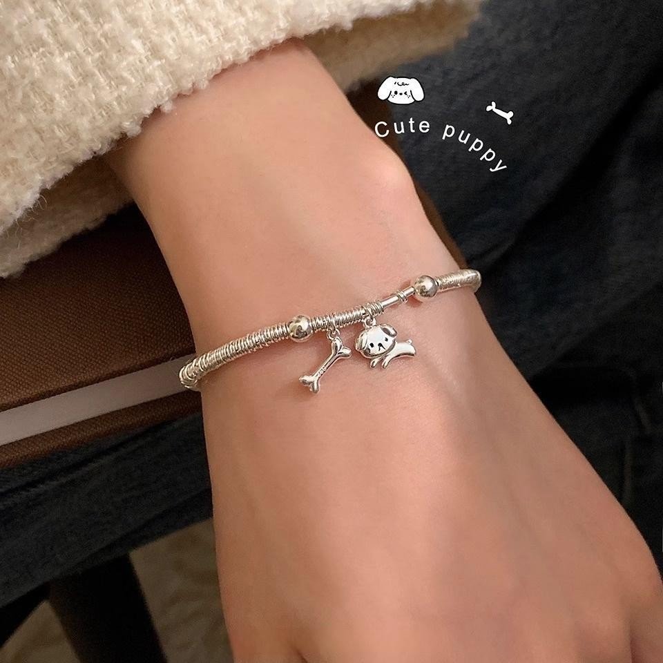 IRREGULAR SILVER CAT CHARM BRACELET - Image 2