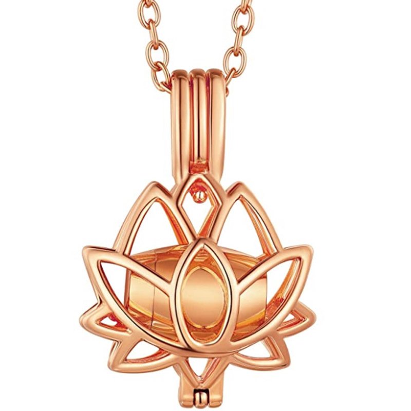 Lotus Flower Pandent Necklace For Pet Ashes/Fur For Memory - Image 3