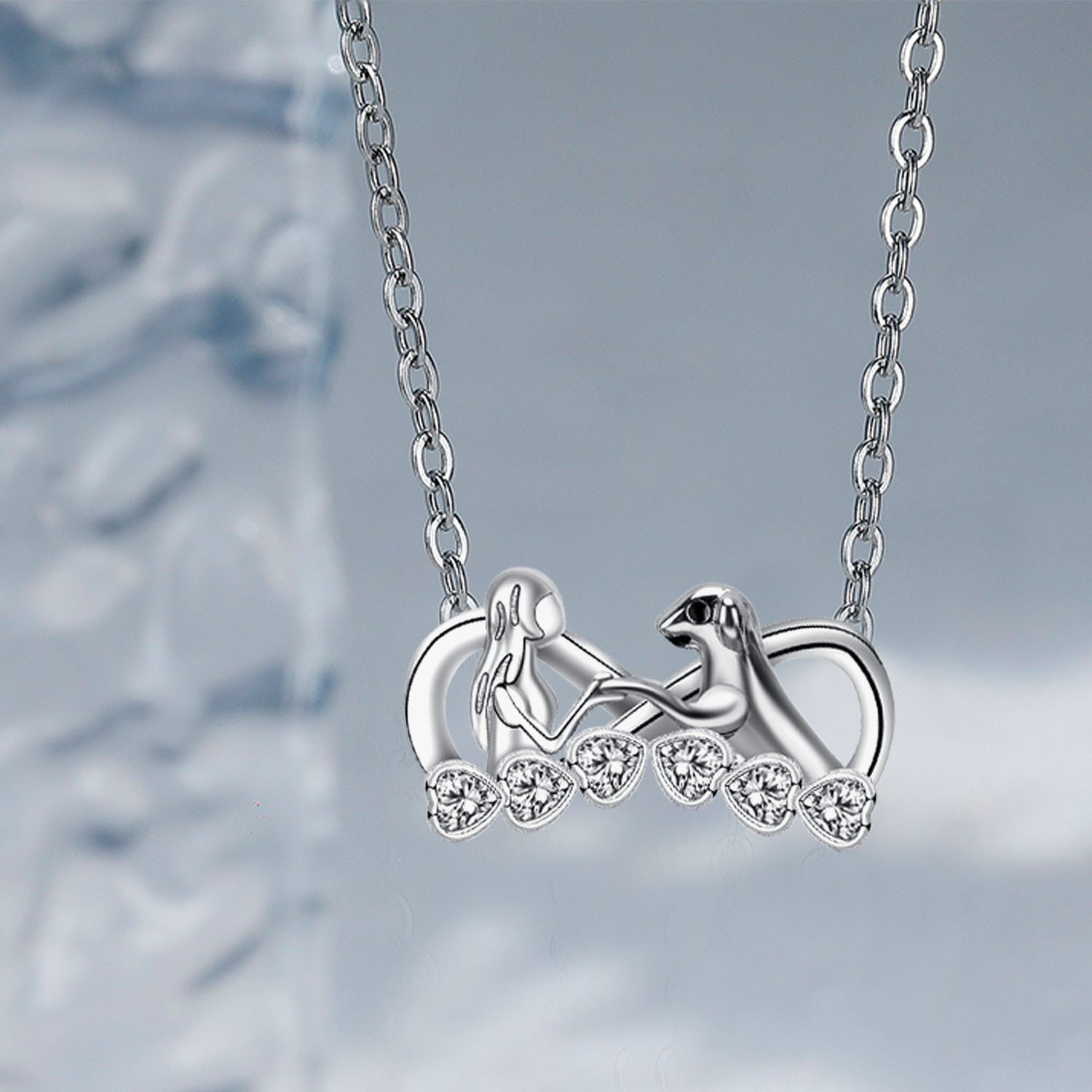 Sterling Silver 925 Dog Pendant Necklace for Girls and Women - Dog Lover's Animal Jewellery - Image 3