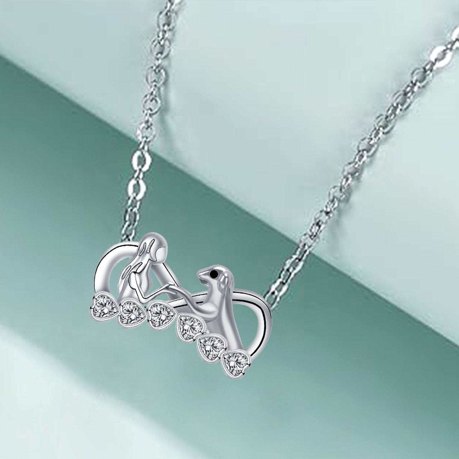 Sterling Silver 925 Dog Pendant Necklace for Girls and Women - Dog Lover's Animal Jewellery - Image 4