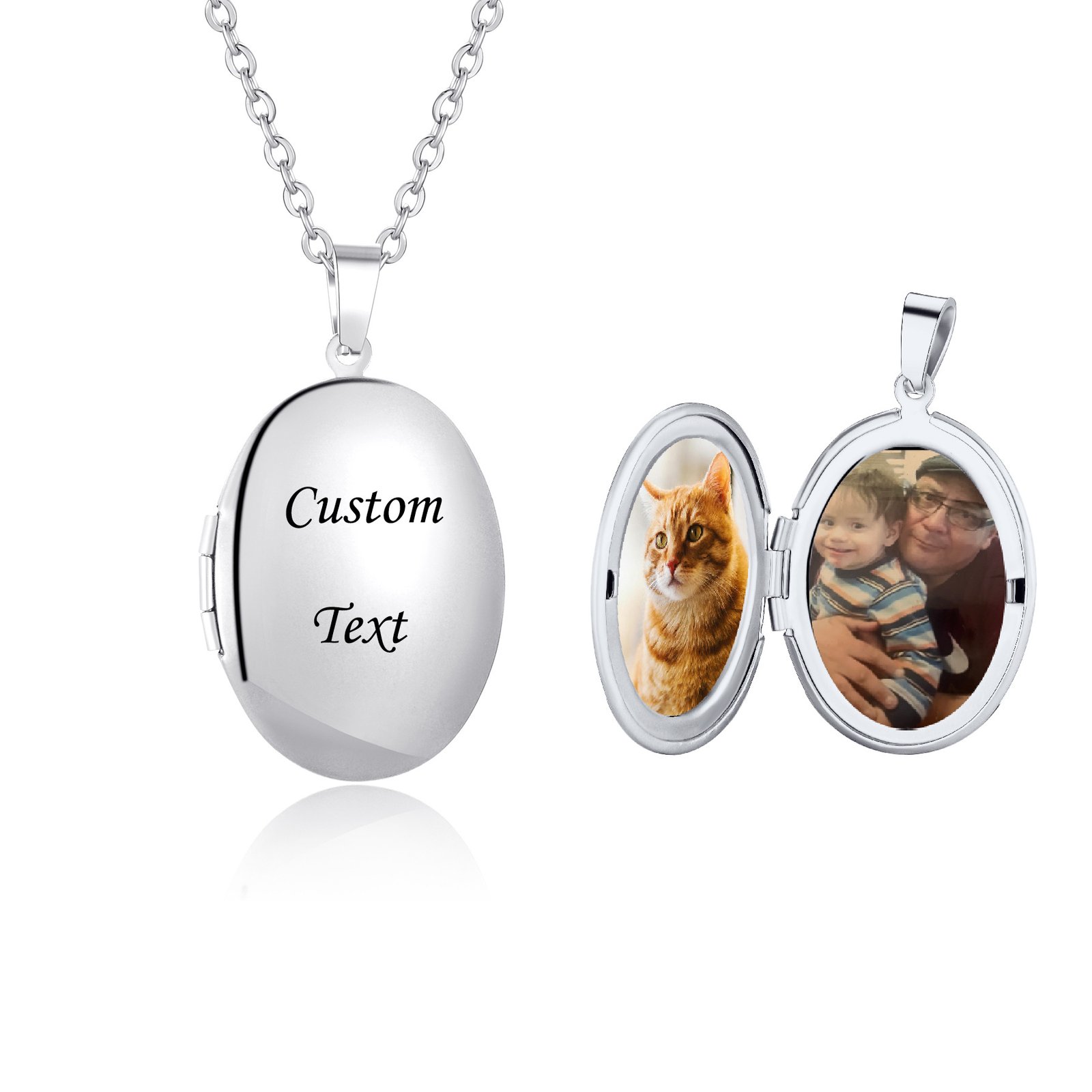 Sterling Silver Custom Memory Pendant With Photos - Image 2