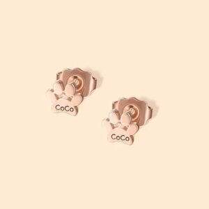 925 Sterling Silver Custom Paw Print Earrings Custom Engraved Name Dog or Cat