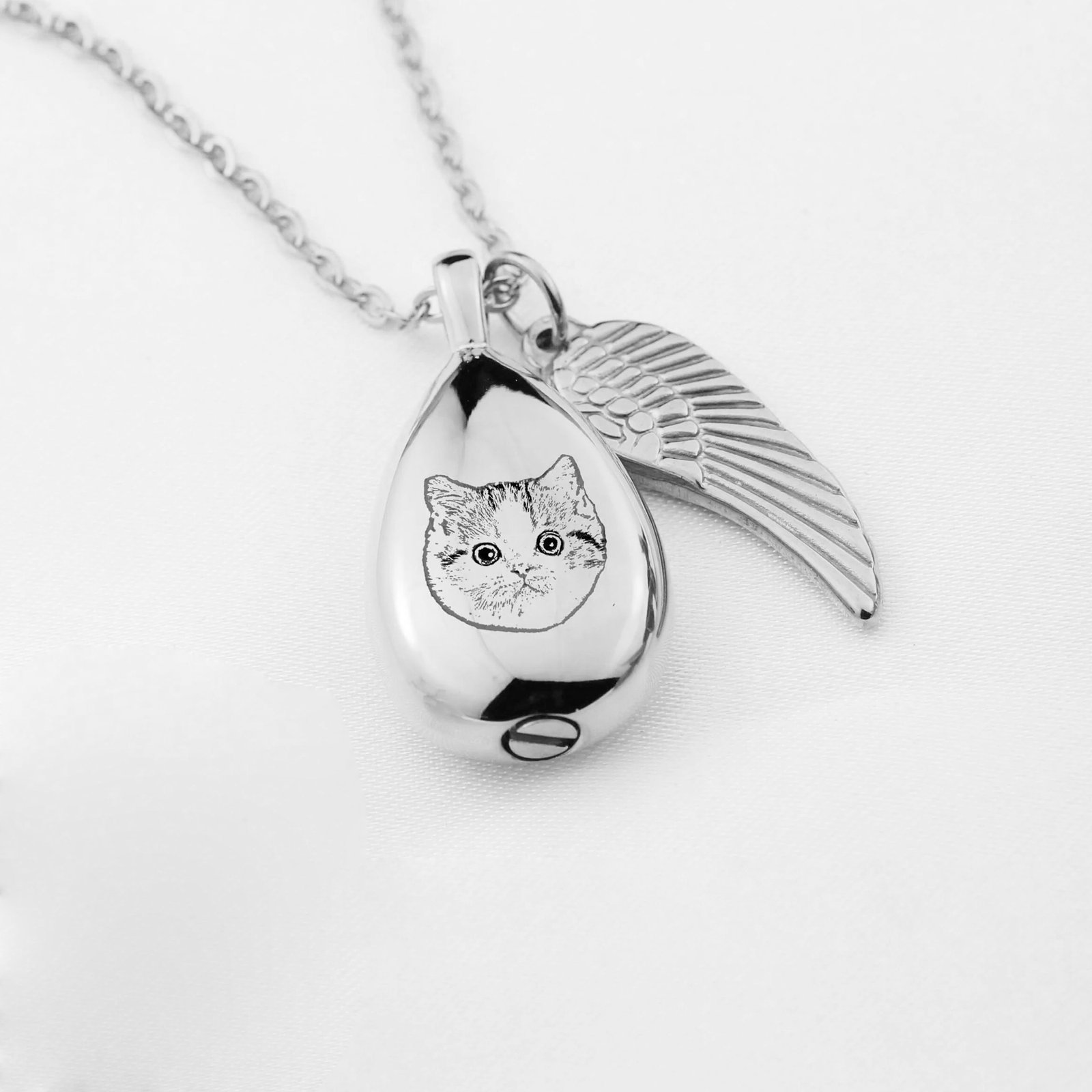Pet Memorial Jewelry,Personalized Cremation Urn Necklace,Urn Pet Loss - Image 5